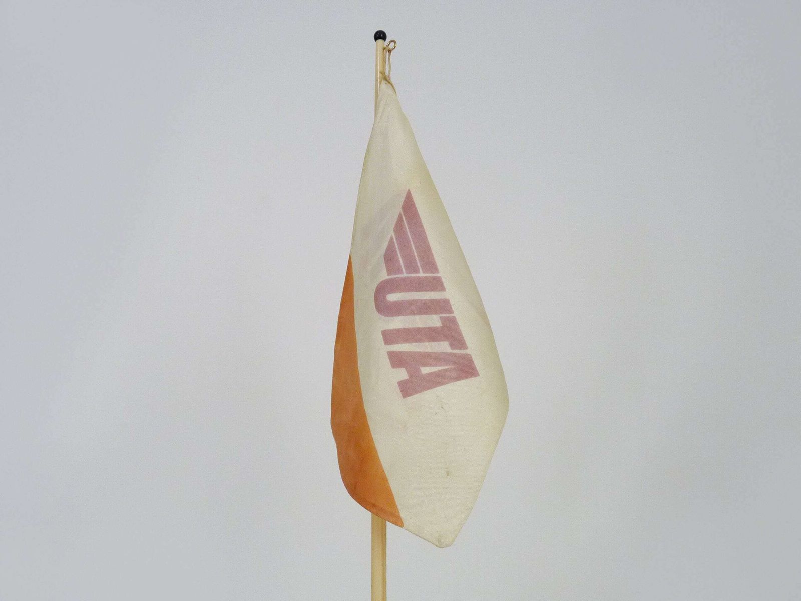 Rare Flag Pennant Uta Airline Counter Flag photo vintage