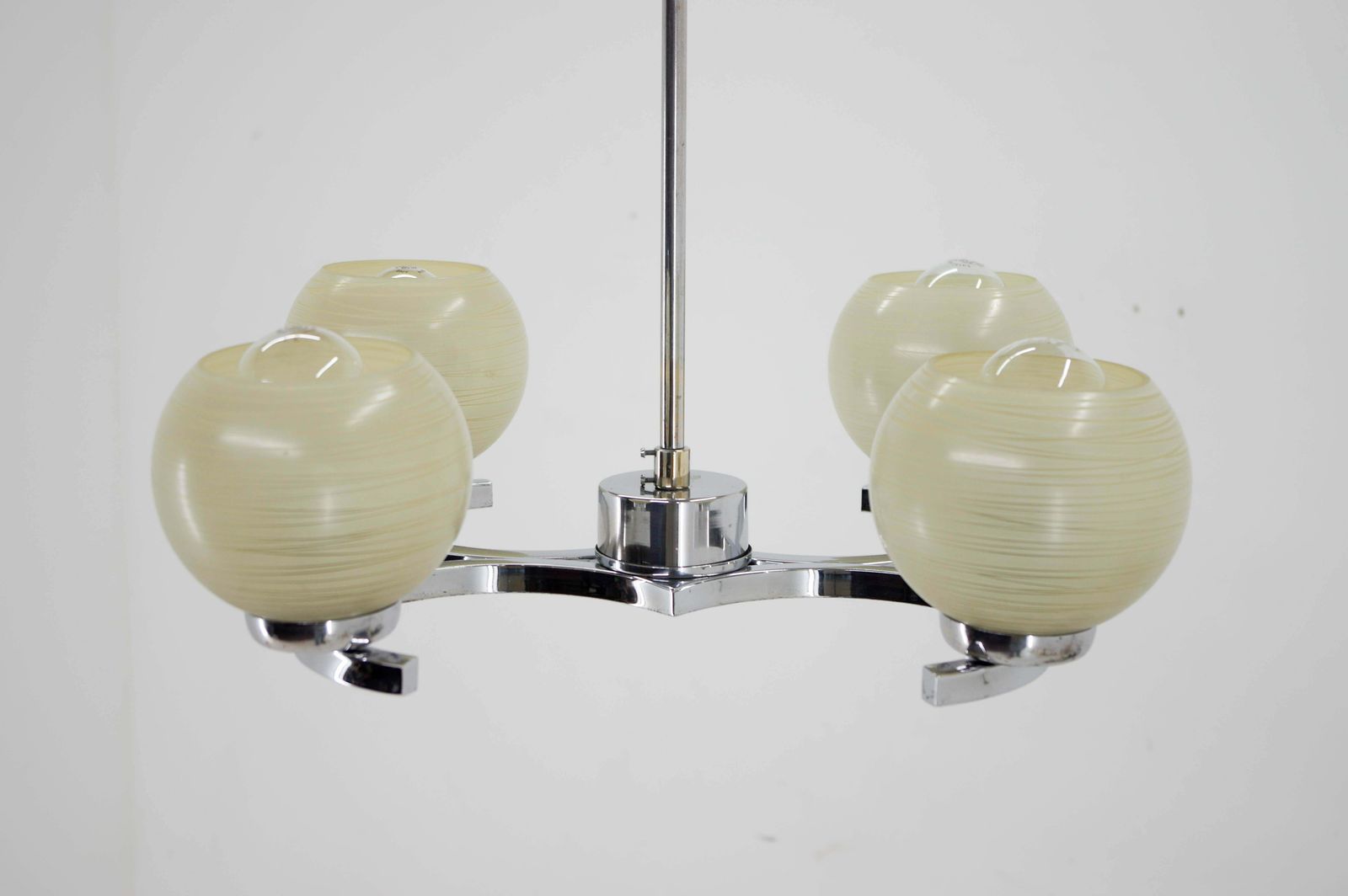 photo vinterior Mid Century Chandelier By Napako, 1950s, Restored