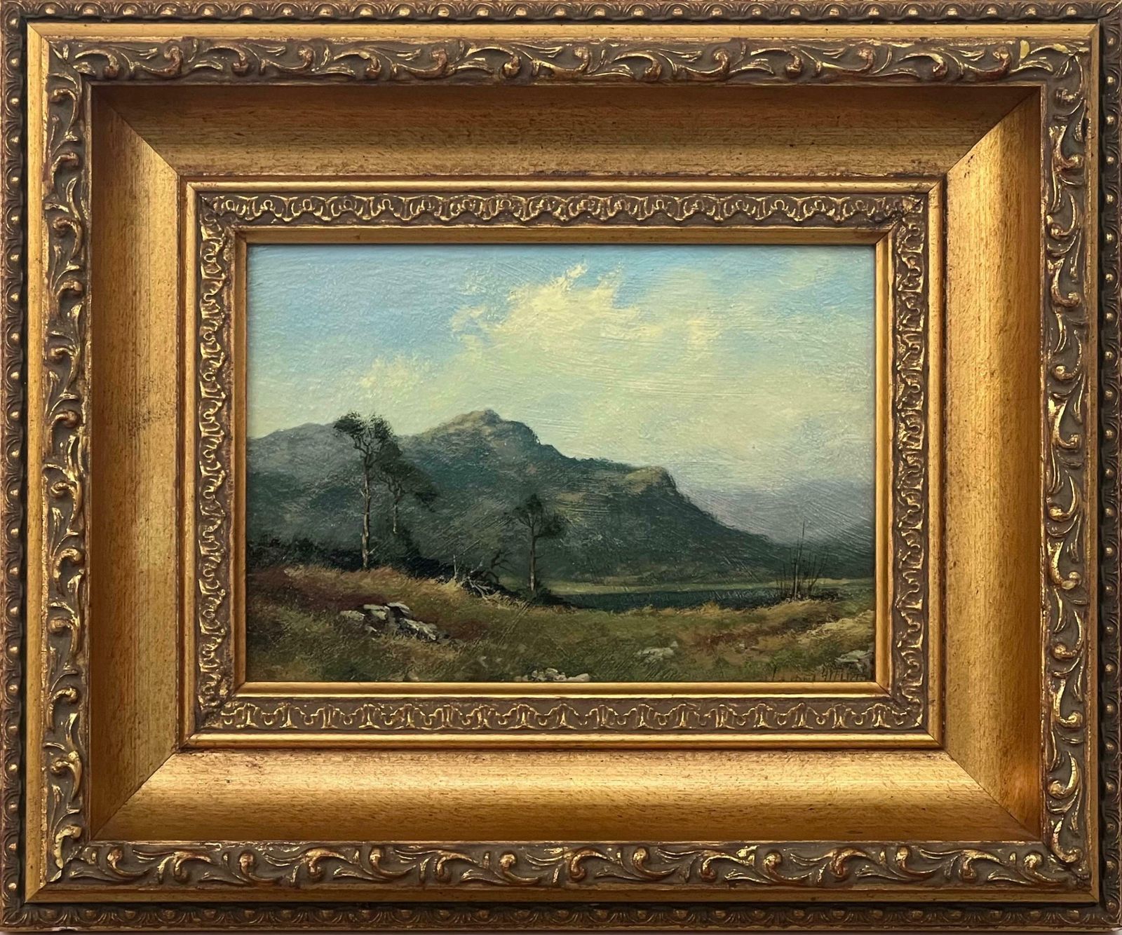 James Wright Painting Of A Mountain In Lake District England By 20th Century British Artist 1980 Circa