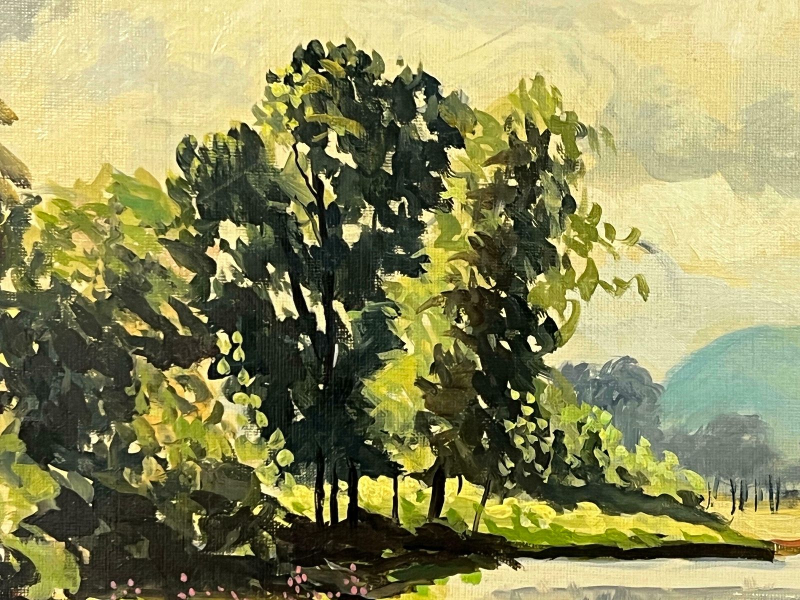 Robert W Young Lush Green River Landscape With Blue Sky In County Antrim Northern Ireland 1990 Circa photo 999.0