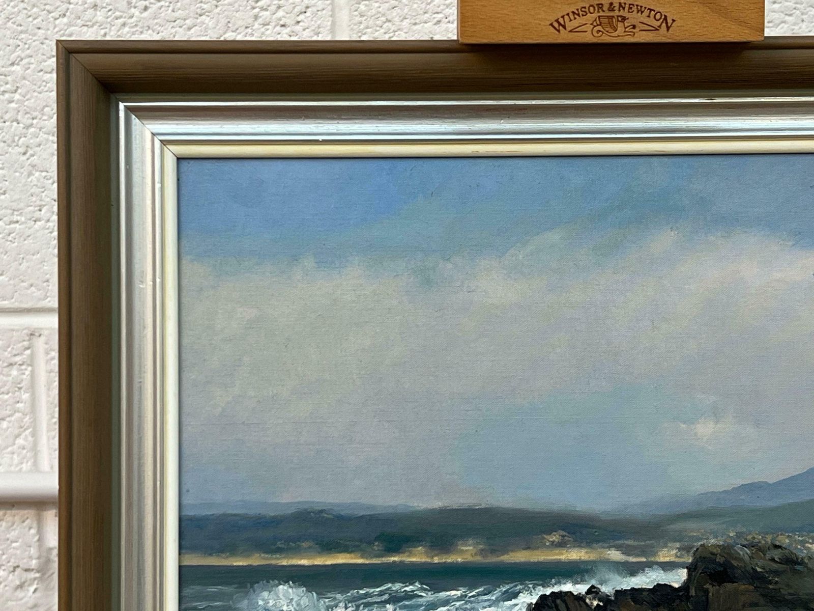 Tobias Everet Spence Seascape Painting Of Waves Crashing Against The Rocks At Pacific Grove, Monterey 1980 photo buy