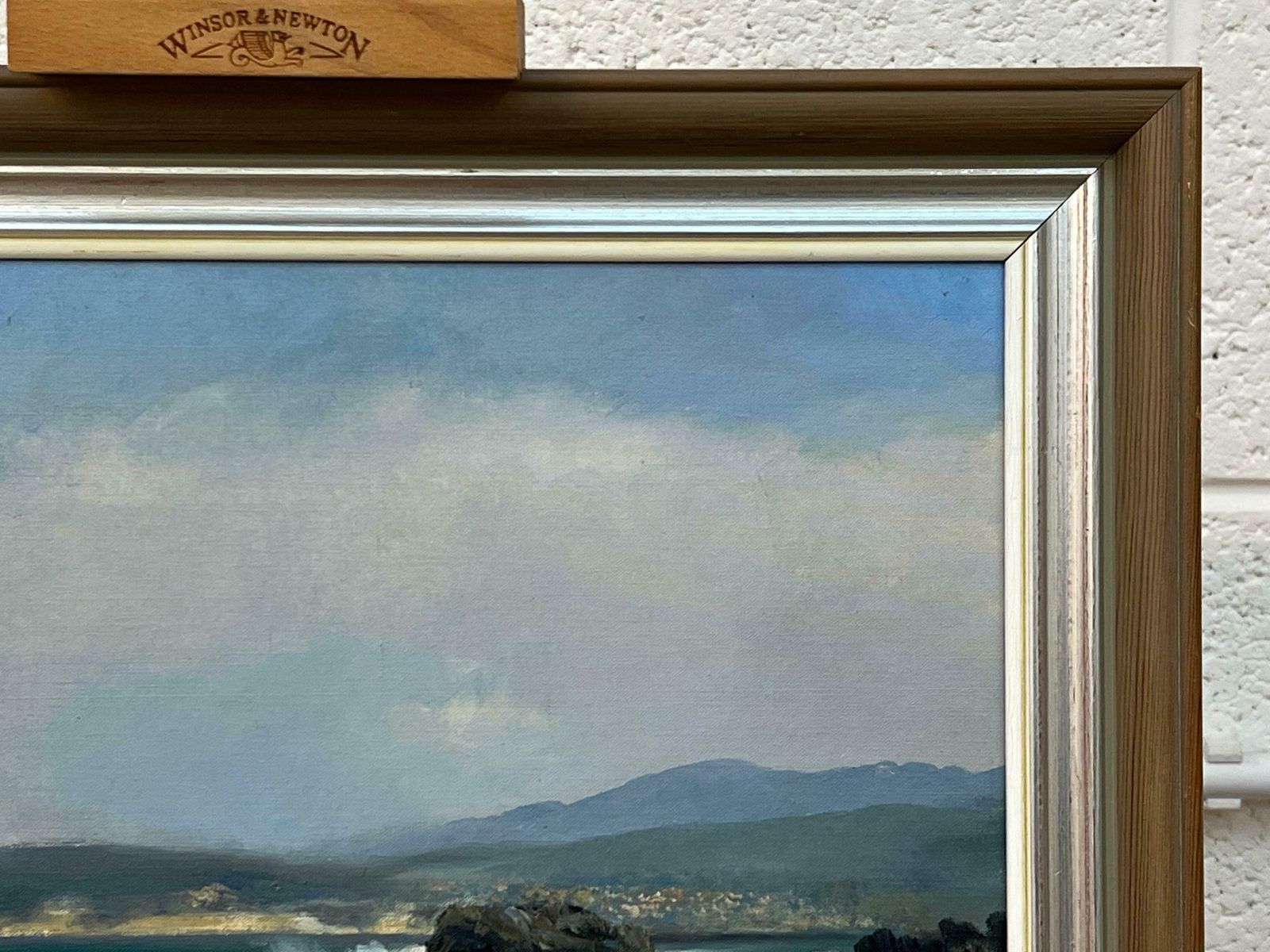 Tobias Everet Spence Seascape Painting Of Waves Crashing Against The Rocks At Pacific Grove, Monterey 1980 photo vintage