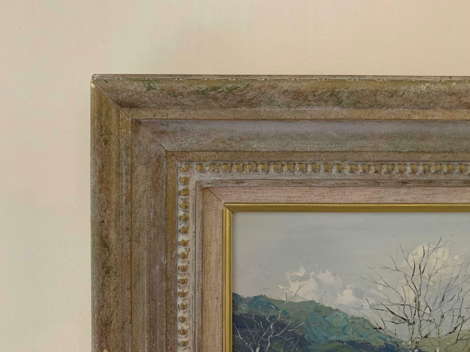 Art Charles Wyatt Warren Oil Painting Of Snowdon Mountains & Lakes In Wales By Modern British Artist  1975 Circa photo