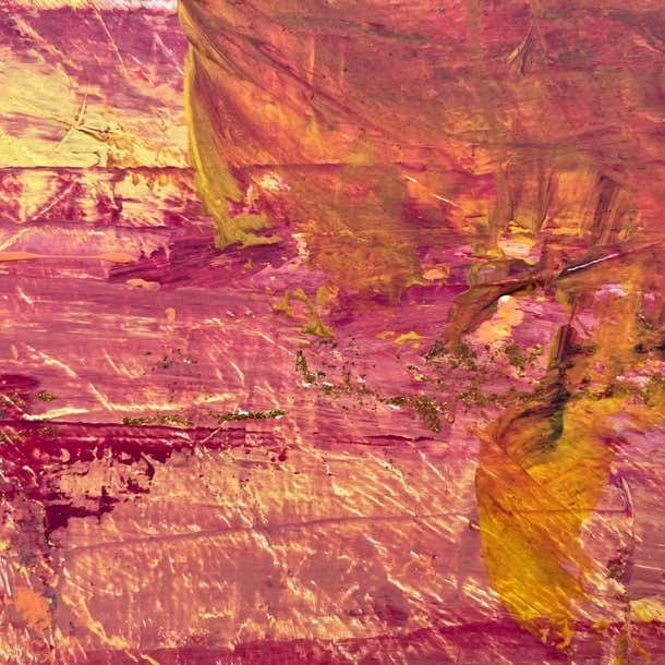 photo vinterior Angela Wakefield Abstract Blue Orange & Red Lake Sunset Landscape By Contemporary British Artist  2000