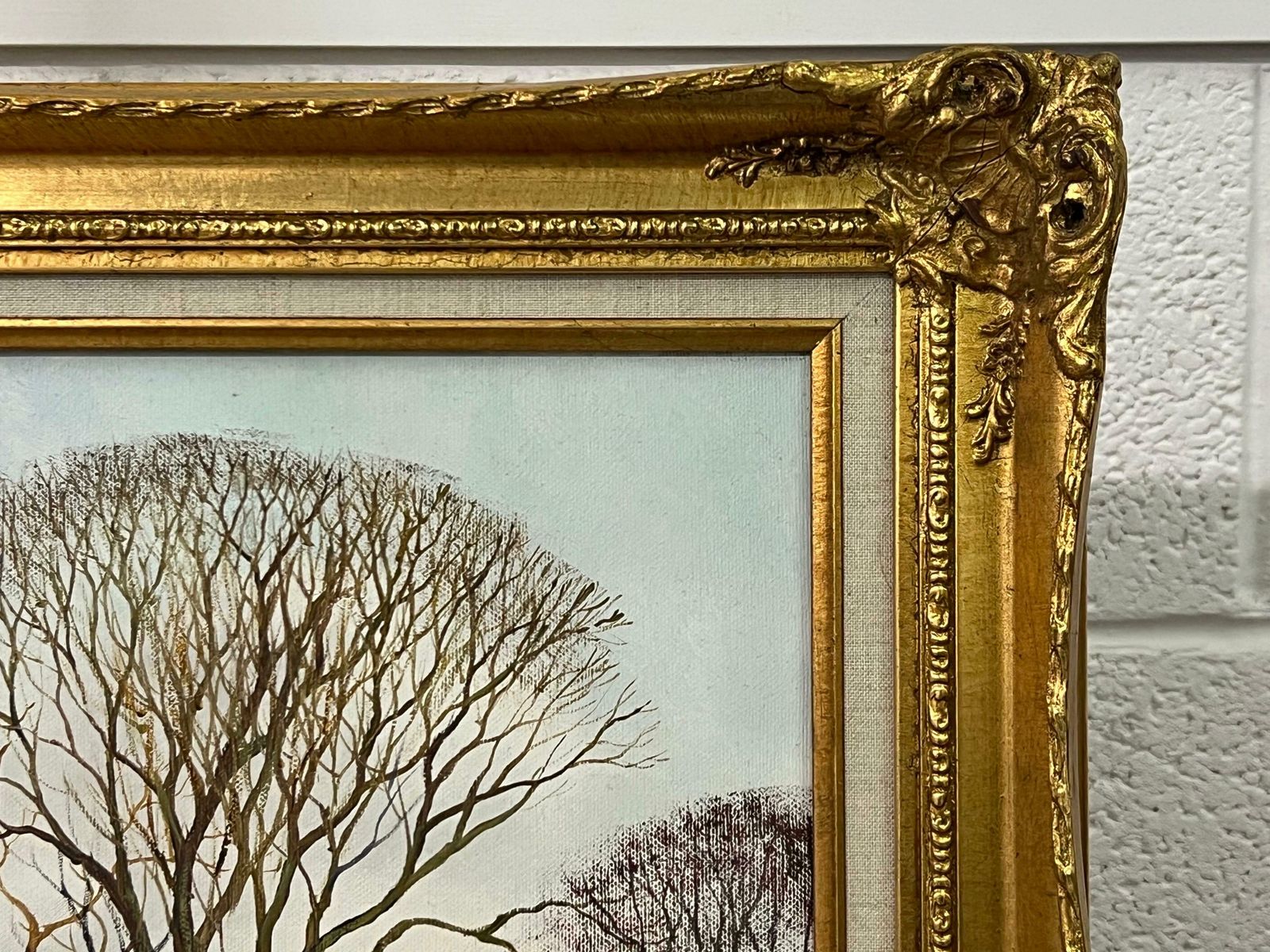 Peter J Greenhill Oil Painting Of An English Country Landscape By 20th Century British Artist 1980 Circa photo vinterior