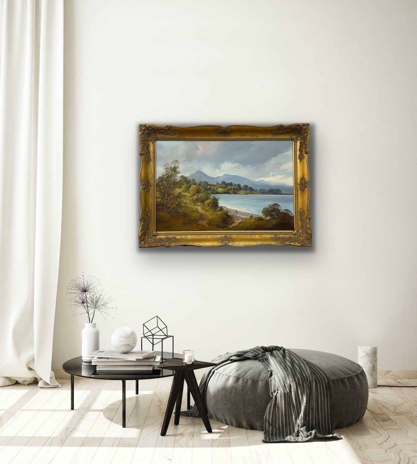 Denis Thornton Original Post War Painting Of Mournes From Duldrum Ireland By Modern Artist  1980 Circa photo 2415.0