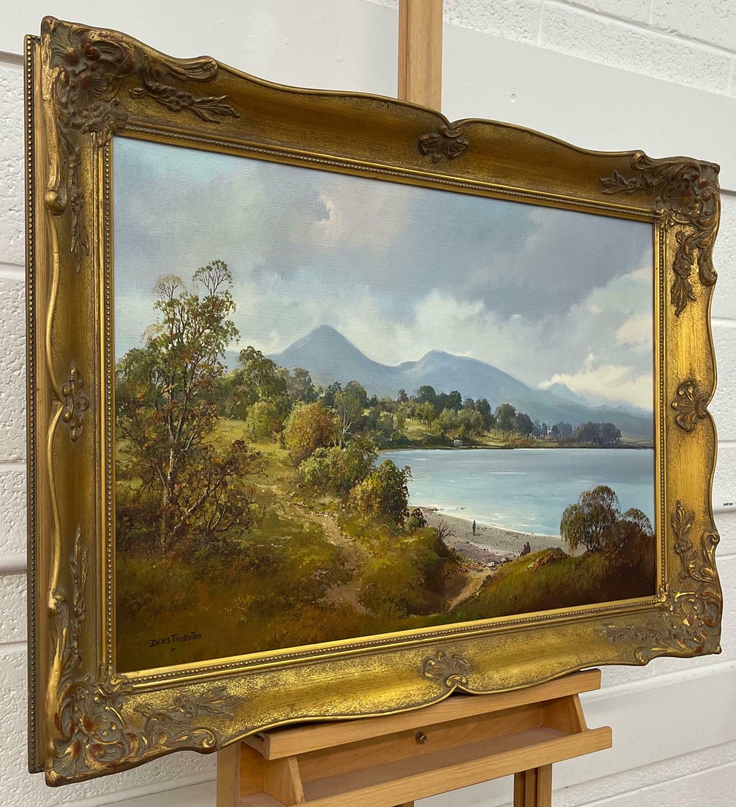 Denis Thornton Original Post War Painting Of Mournes From Duldrum Ireland By Modern Artist  1980 Circa photo buy