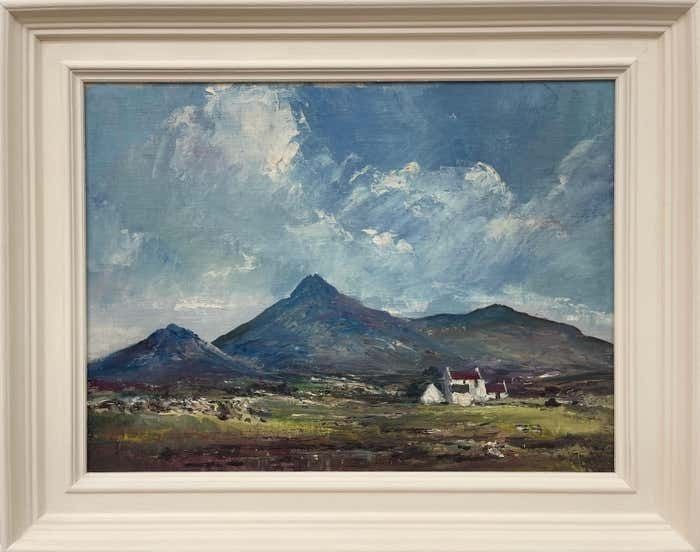 Denis Thornton Original Post War Oil Painting Of Stormy Day In Kerry Ireland By Irish Artist 1980 Circa