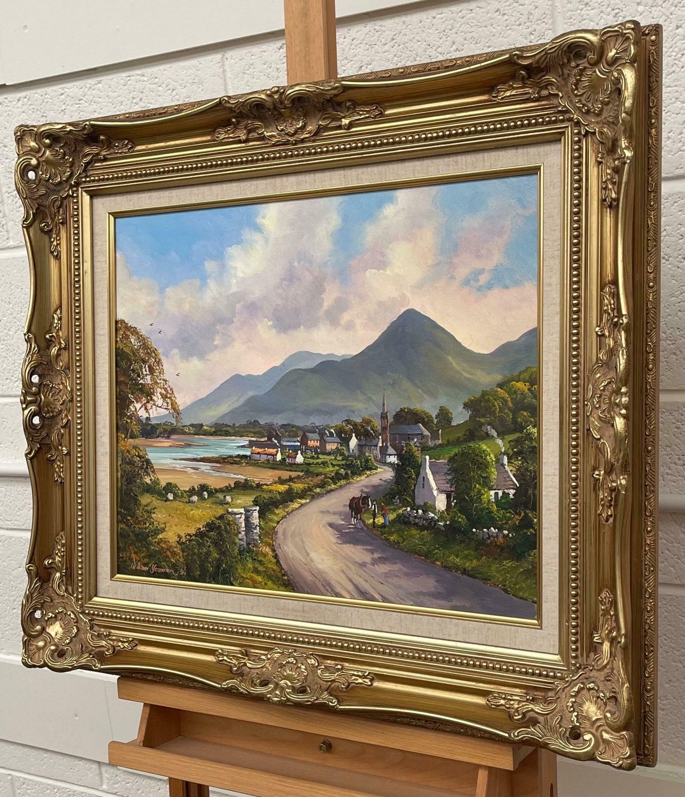 William Yeaman Figures On The Road To Dundrum Ireland In The Irish Mountain Landscape 1996 photo Art