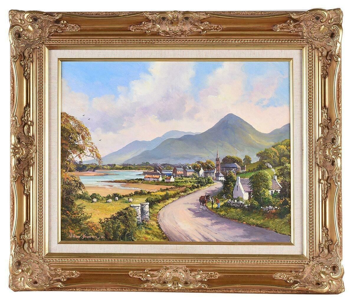 photo vintage William Yeaman Figures On The Road To Dundrum Ireland In The Irish Mountain Landscape 1996