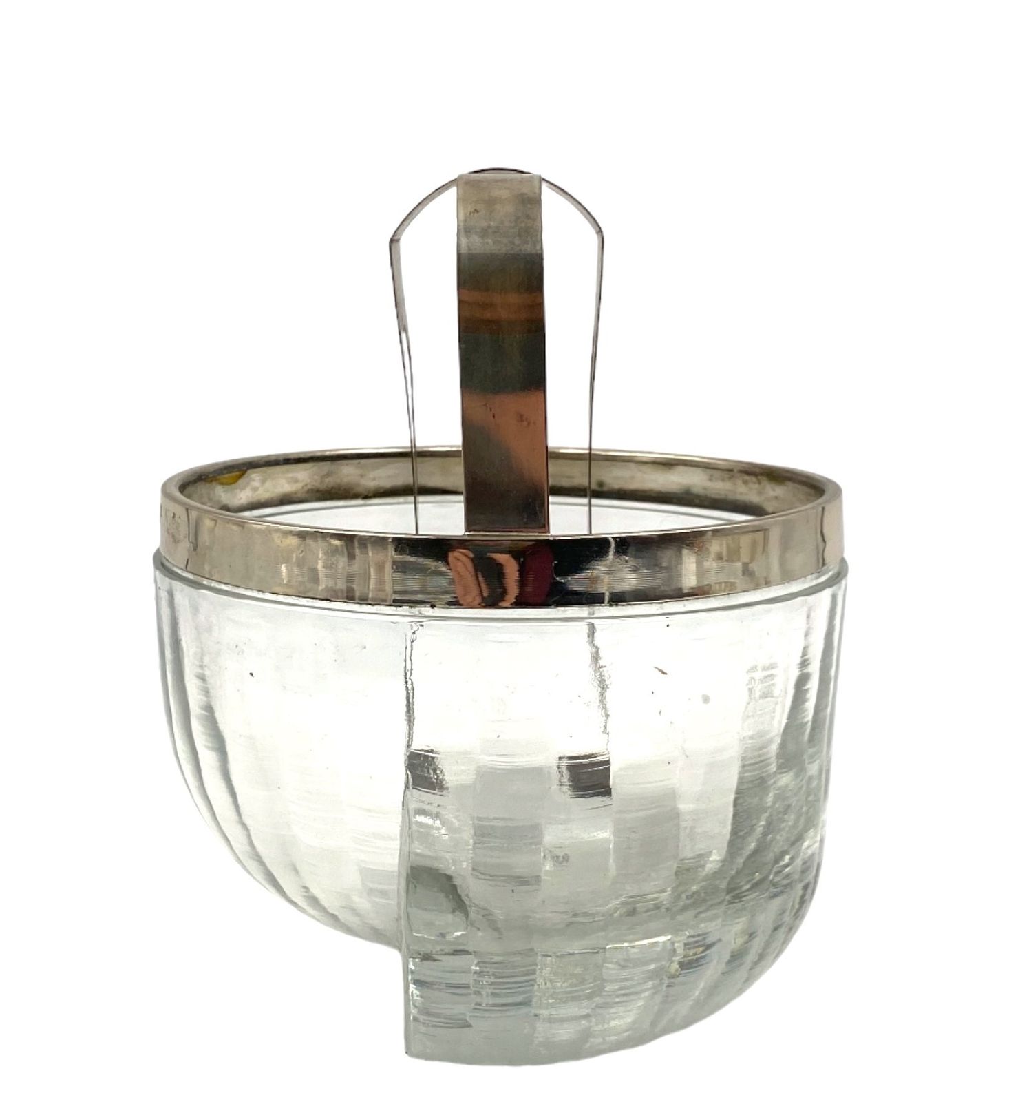 photo buy Hollywood Regency Silver Cocktail Set, Taddei Sestini, Kristal Krisla Italy 1970s