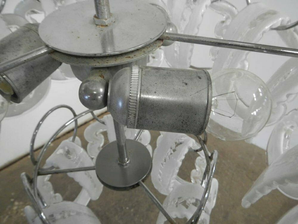 Chandelier Attributed To Angelo Mangiarotti For Viscosi, 1960s photo vinterior
