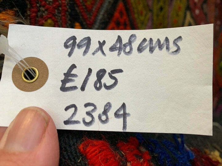 Vintage Turkish Mini Kilim 99x48 Cm Wool Small Kelim Runner, Shabby Chic photo vinterior