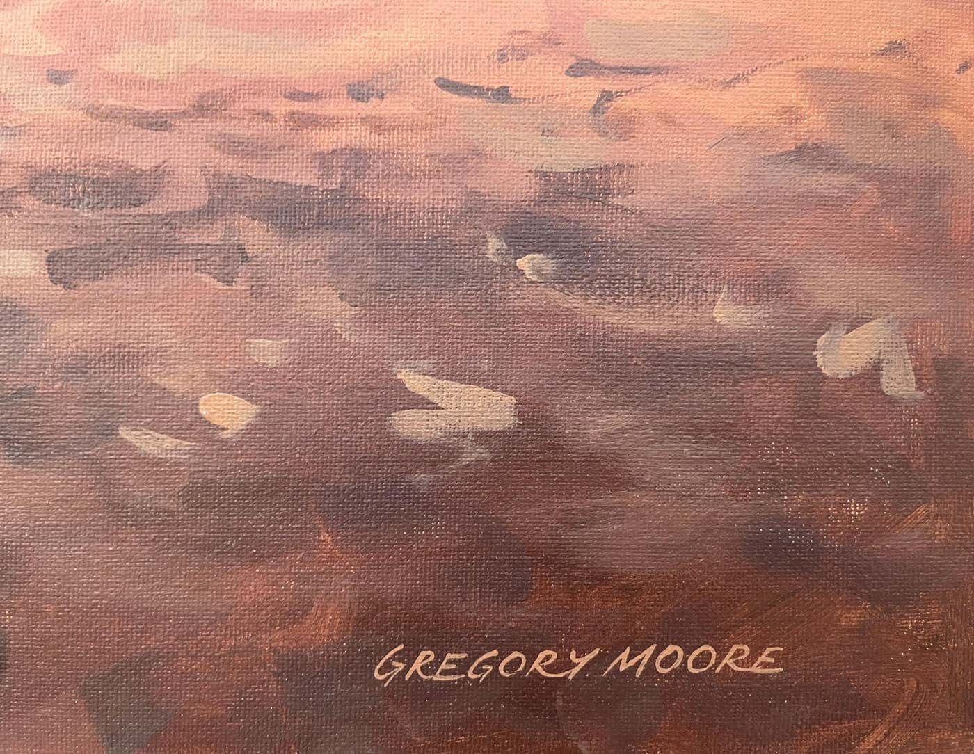 Gregory Moore Horses With Farmer & Plough In Ireland Countryside By Contemporary Irish Artist 2000 Circa photo vinterior