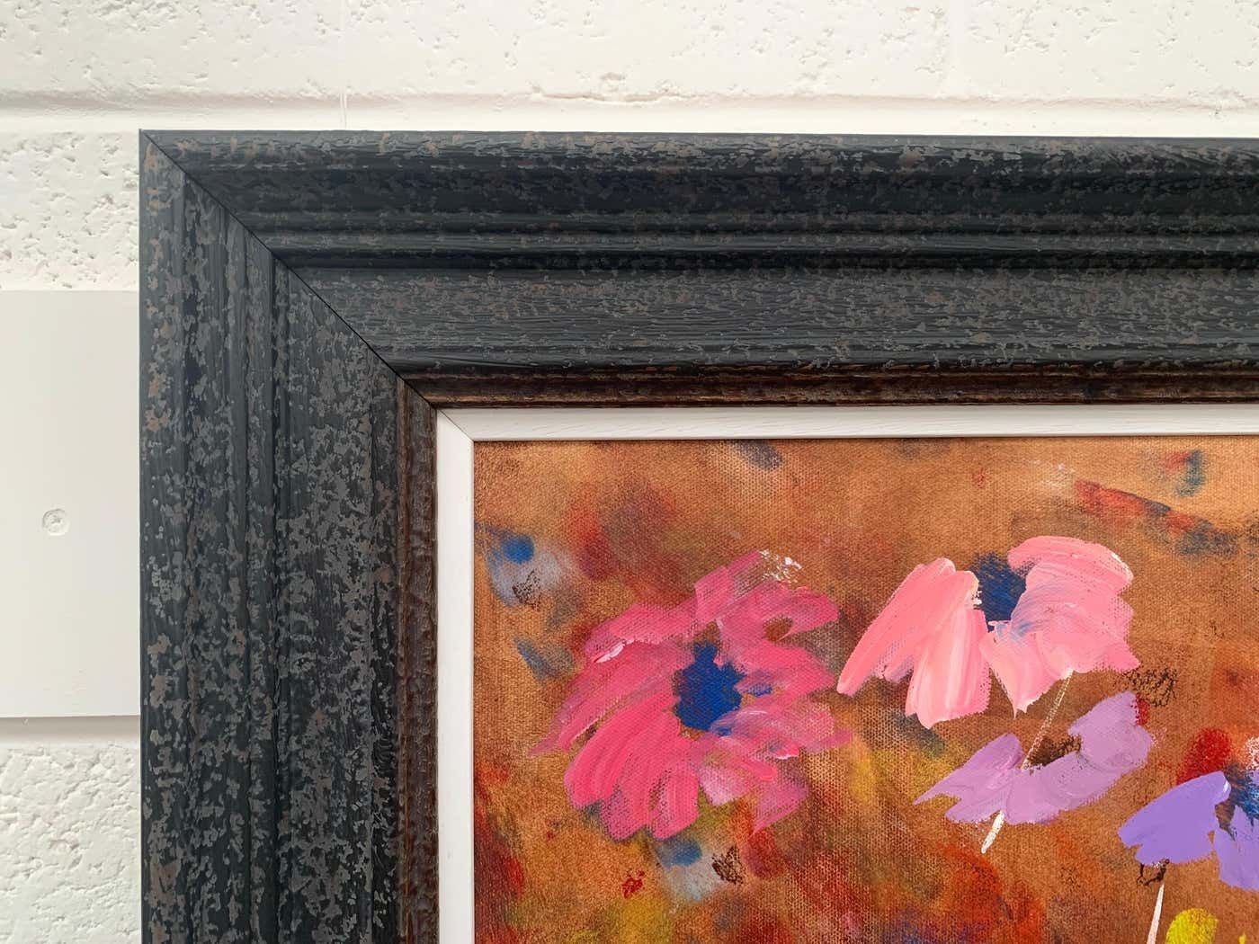 Angela Wakefield Abstract Pink & Purple Flowers Interior Design By British Contemporary Artist 2001 photo buy