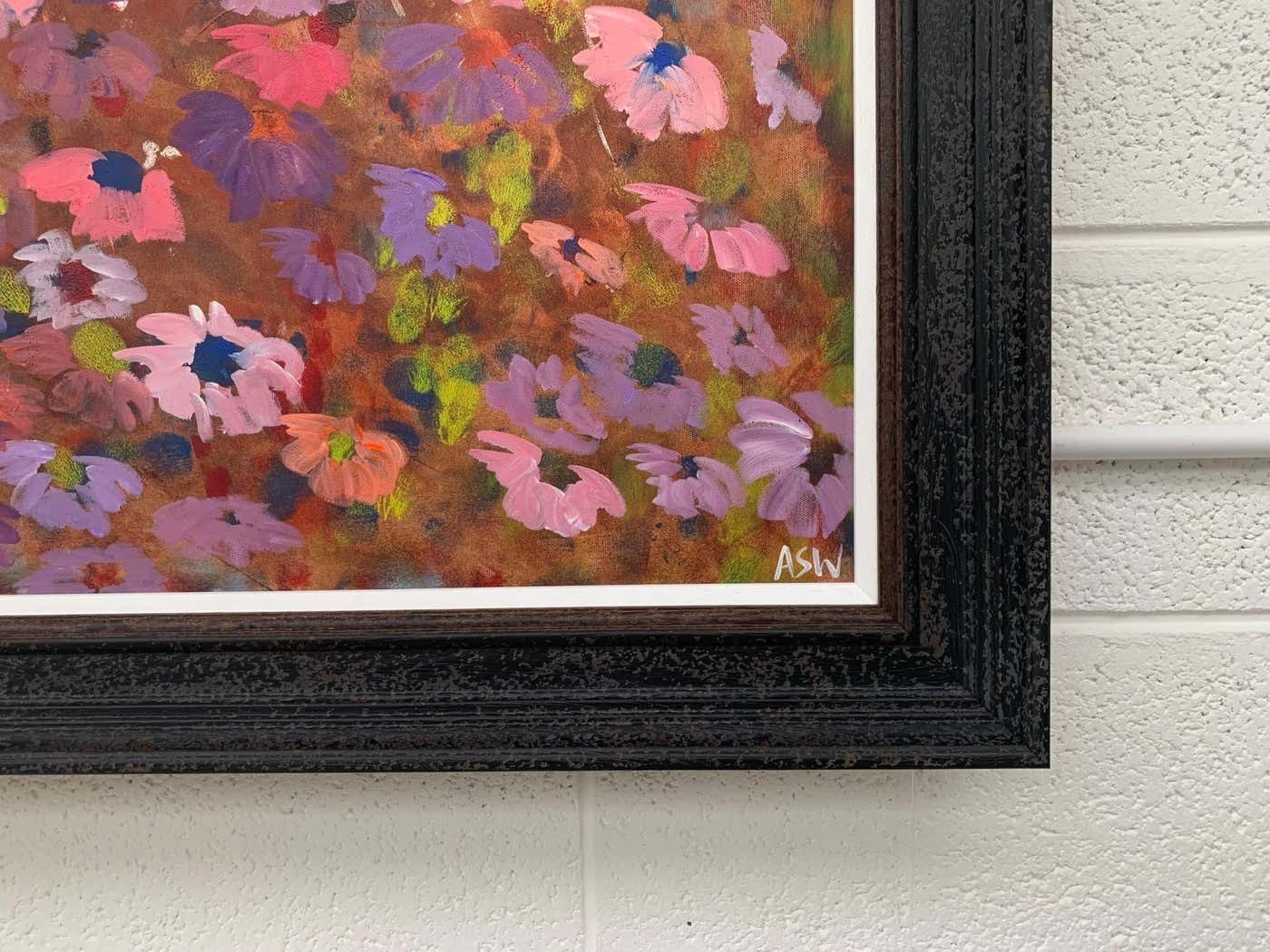photo vinterior Angela Wakefield Abstract Pink & Purple Flowers Interior Design By British Contemporary Artist 2001