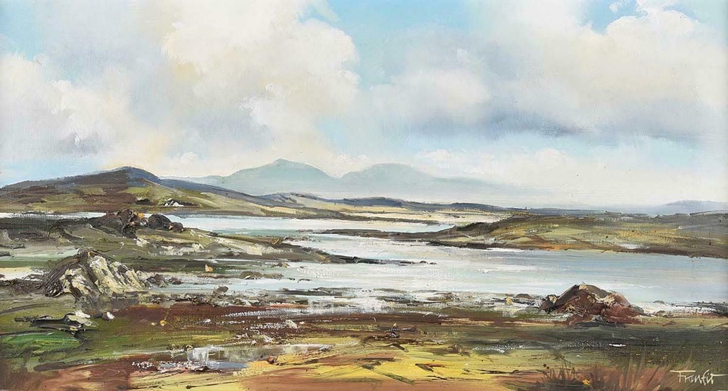 Frank Fitzsimons Expressive Abstract Landscape Painting Of Ireland By Contemporary Irish Artist 1985 Circa photo furniture