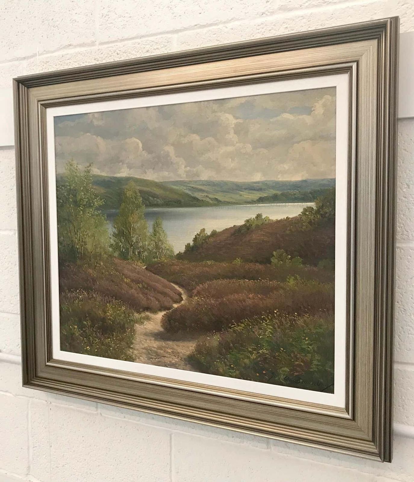 Jens Christian Bennedsen Original Painting Of Sweden Norway Fjord Landscape By Danish Landscape Artist 1940s photo Art