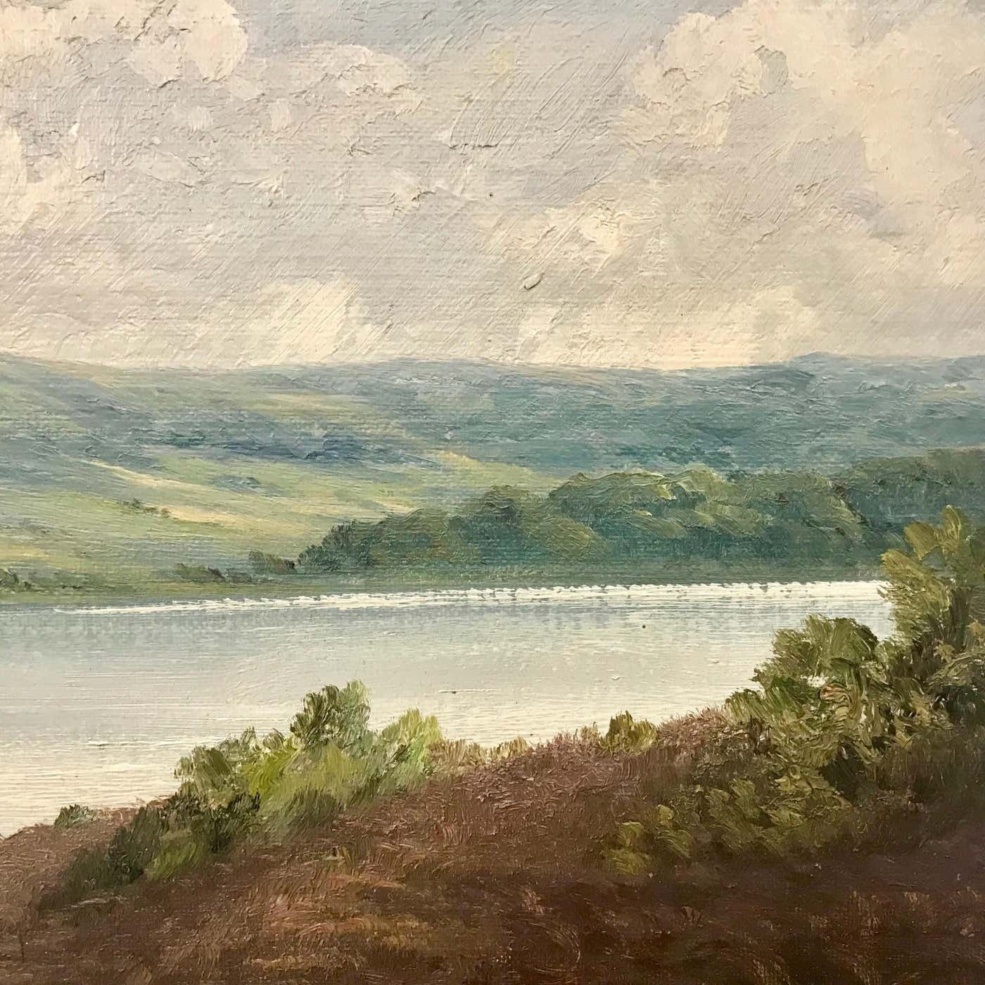 Jens Christian Bennedsen Original Painting Of Sweden Norway Fjord Landscape By Danish Landscape Artist 1940s photo buy