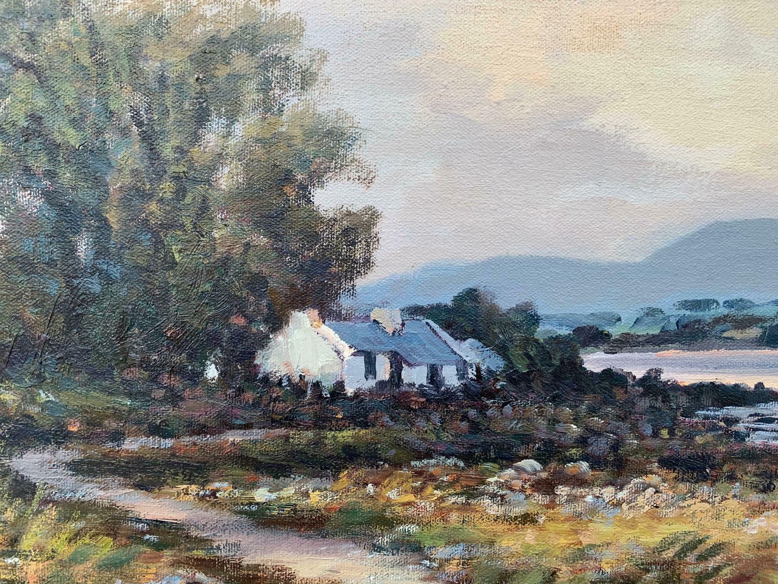 William Cunningham Oil Painting Of Murlough Bay With The Mourne Mountains In The Distance Ireland 1990 Circa photo Art