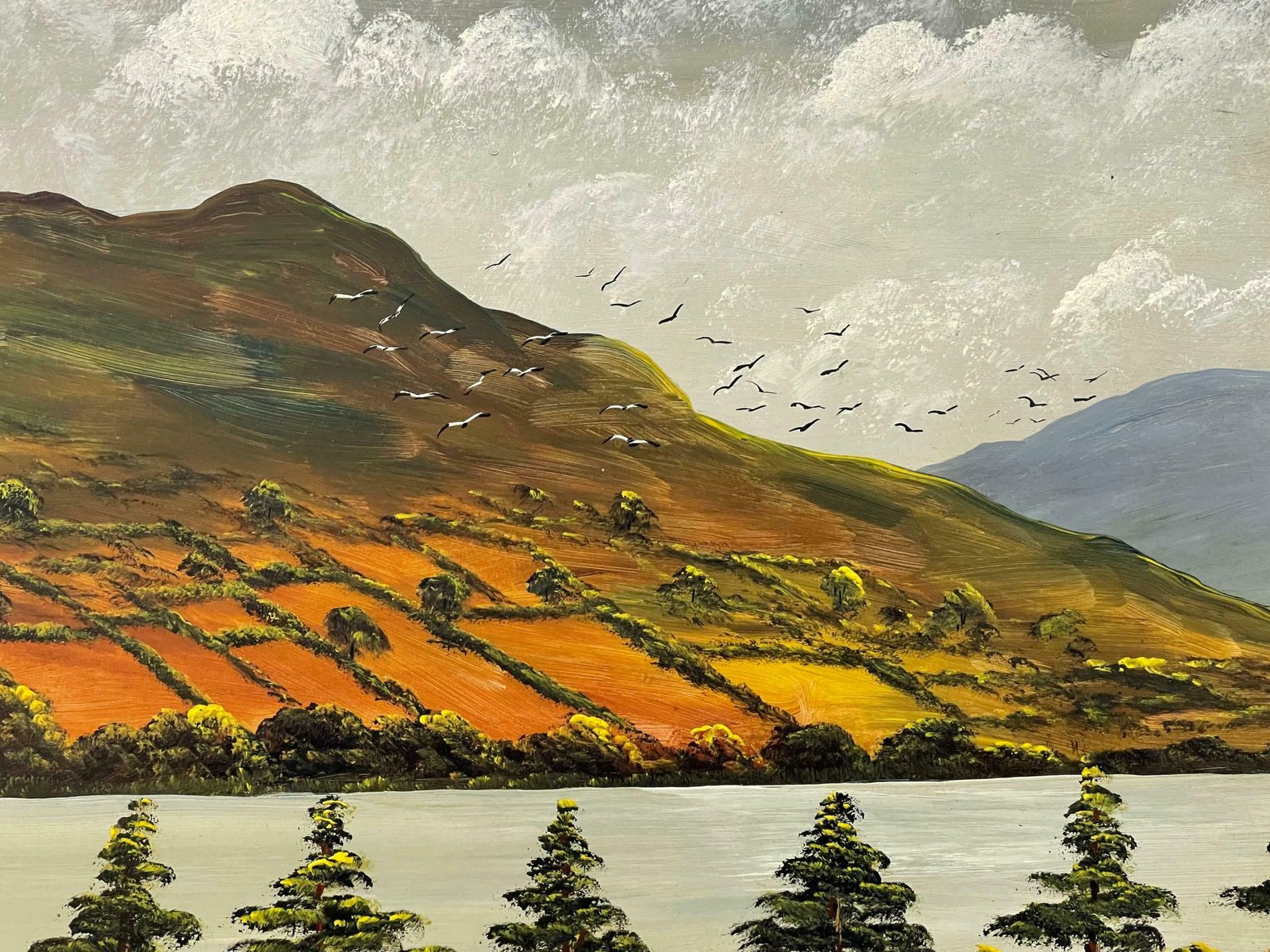 Patrick O'neill Oil Painting Of Camlough Lake In Northern Ireland By 20th Century Modern Artist 1985 Circa photo buy