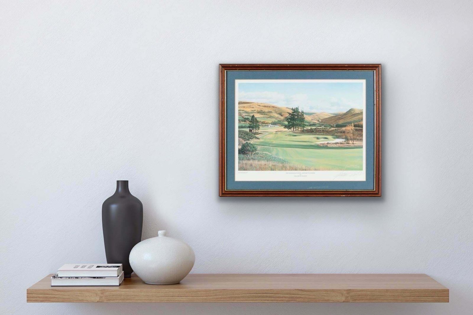 Graeme Baxter Coloured Print Of Photorealist Painting Of Gleneagles Golf Course In Scotland 1994 photo Art
