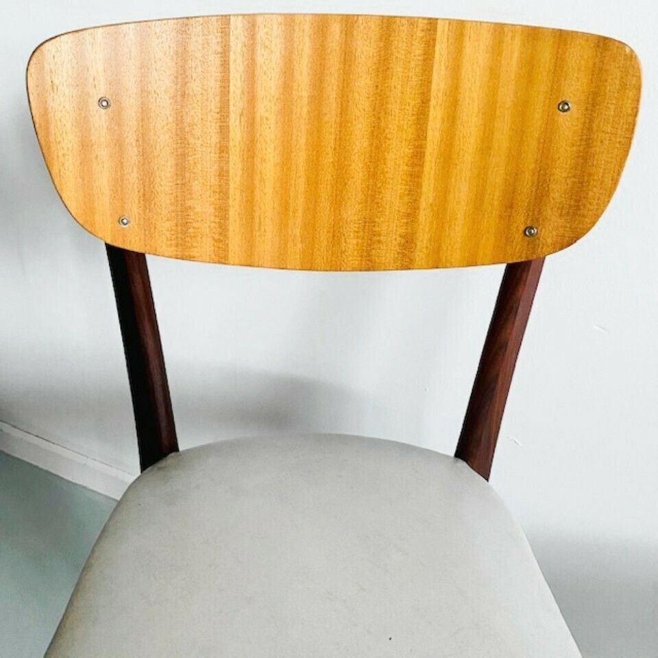 Set Of 2 Vintage Danish Design Dining Room Chairs Skai White Retro photo Furniture