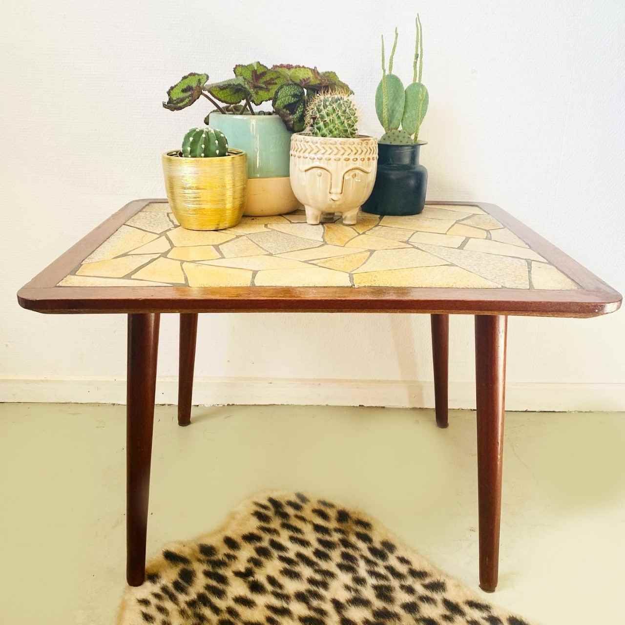 Danish Design Side Table Stone Mosaic photo furniture