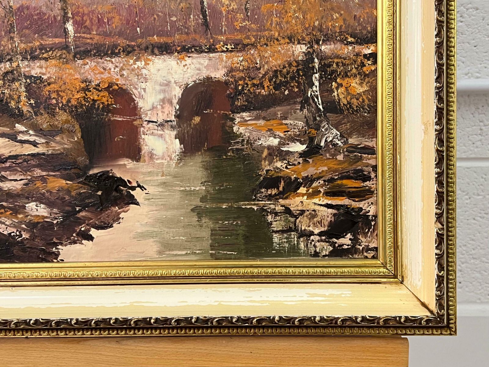 Liam Blake Original Impasto Oil Painting Art Of An Autumnal River Landscape By Irish Artist 1985 Circa photo vinterior