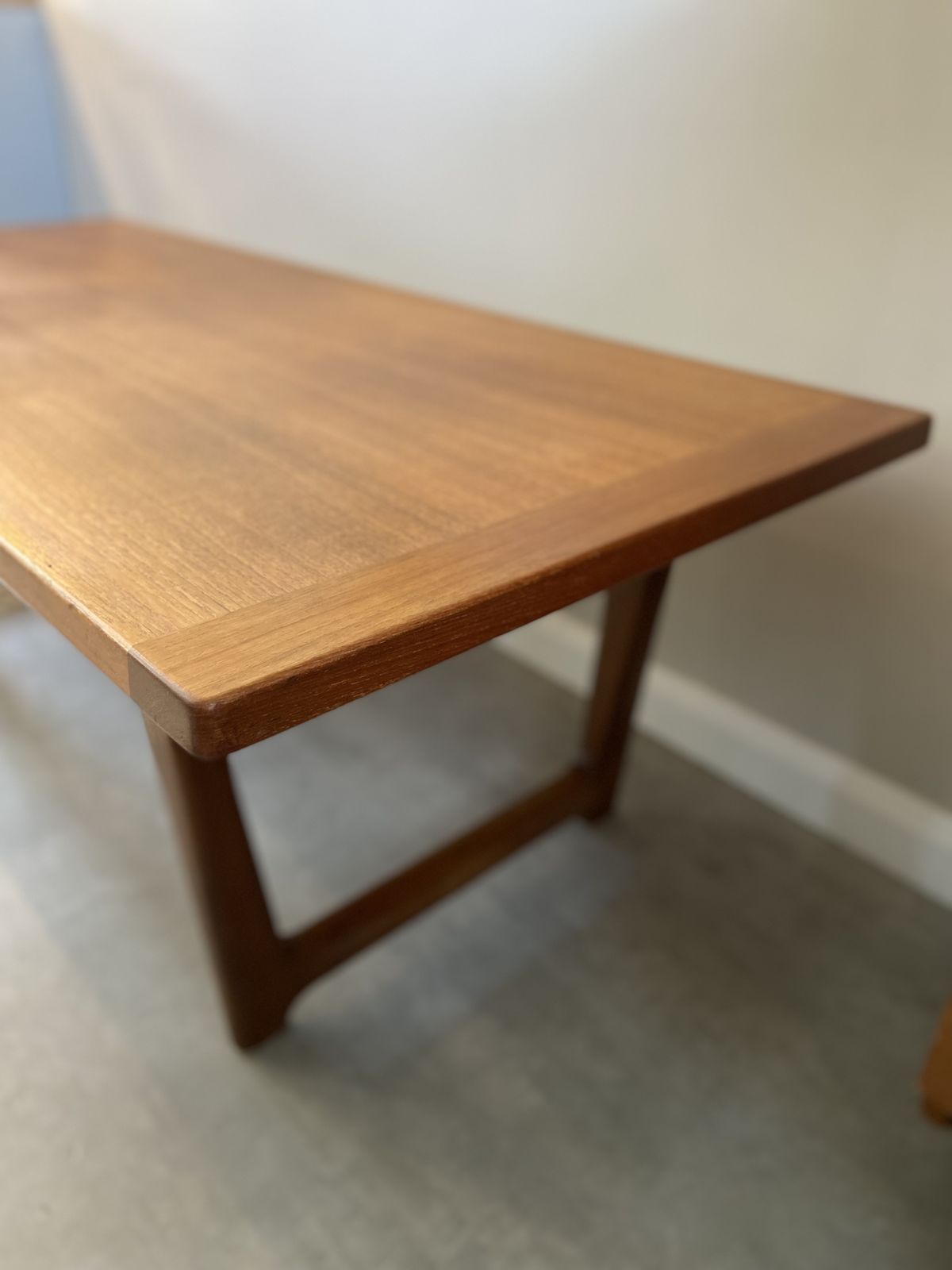 Mid Century Large Coffee Table ‘Gms’ Made In Norway In 1960. Folding Legs. photo for sale