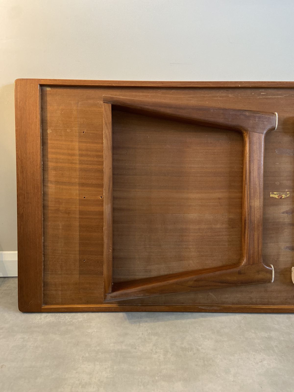 photo for sale Mid Century Large Coffee Table ‘Gms’ Made In Norway In 1960. Folding Legs.
