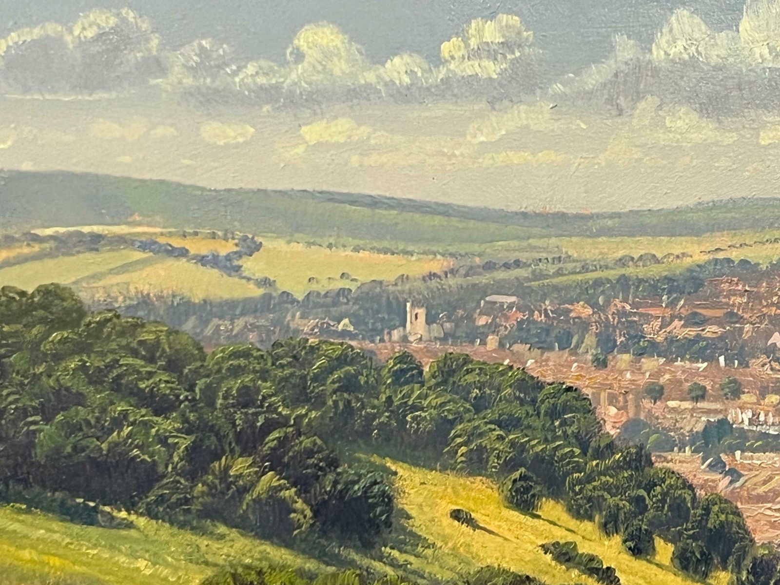 Christopher Osborne Elevated View Of A Sussex Town In The Countryside Of South England In Summer 2004 photo vintage