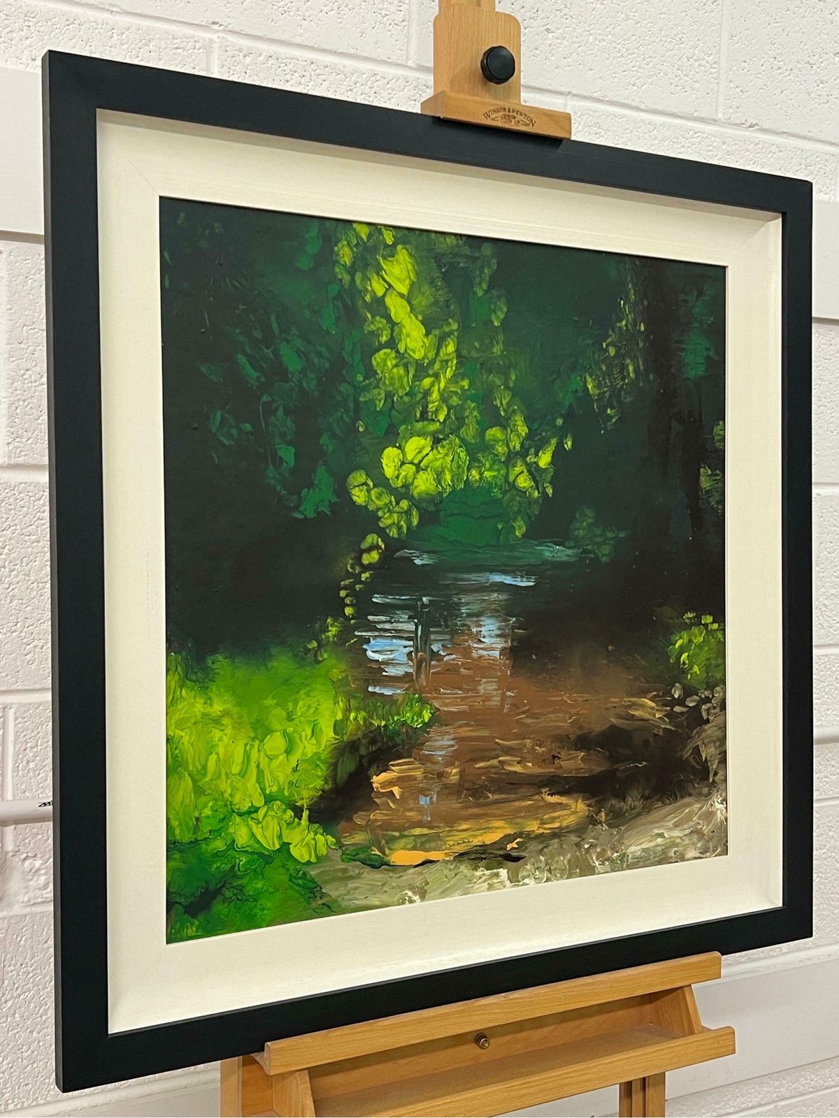 Colin Halliday Impressionistic English River Landscape Original Oil Painting By British Artist  2008