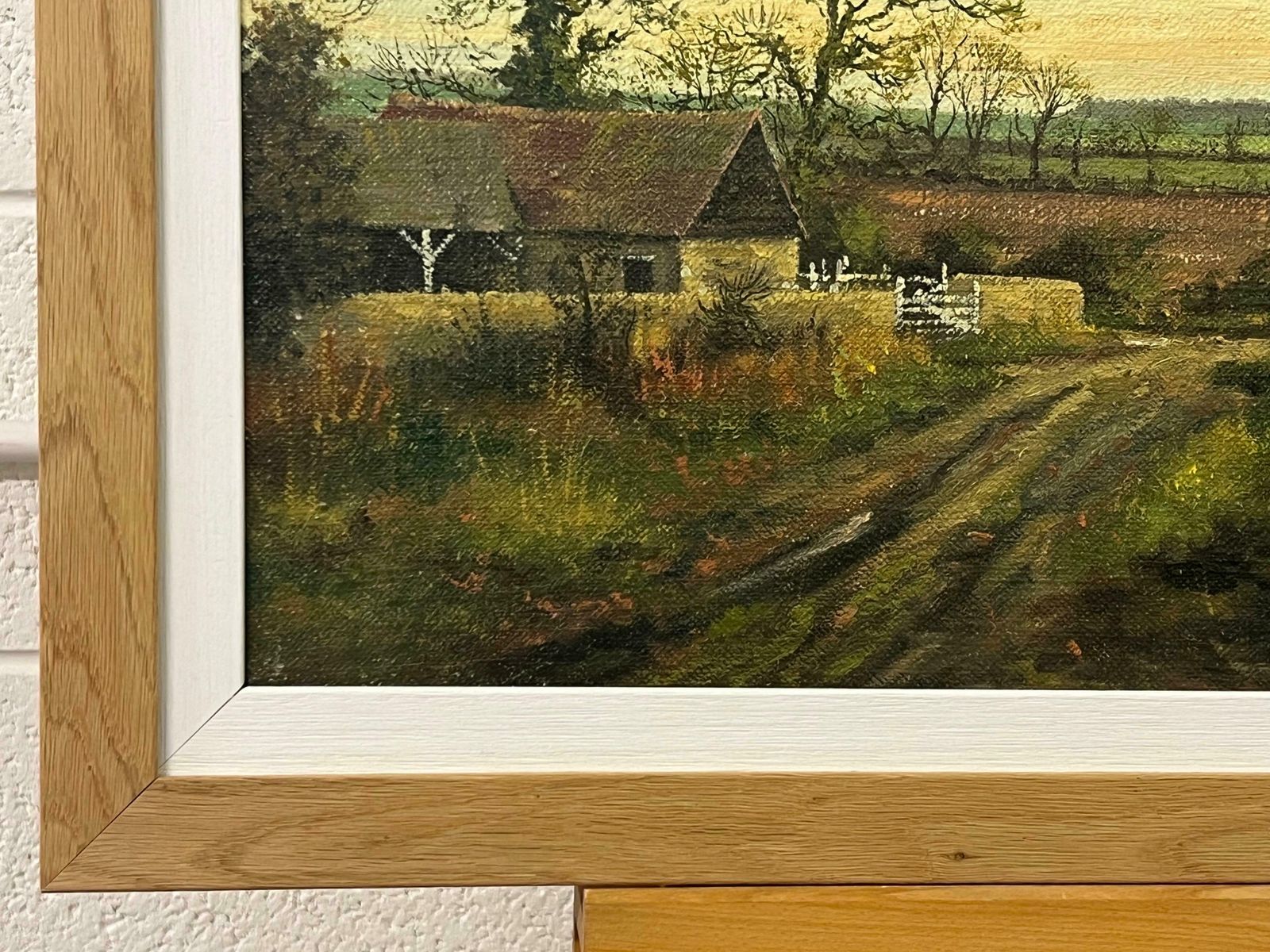 photo furniture James Wright Old Barn Scene Of A Farm In The English Countryside By British Landscape Artist 1980 Circa