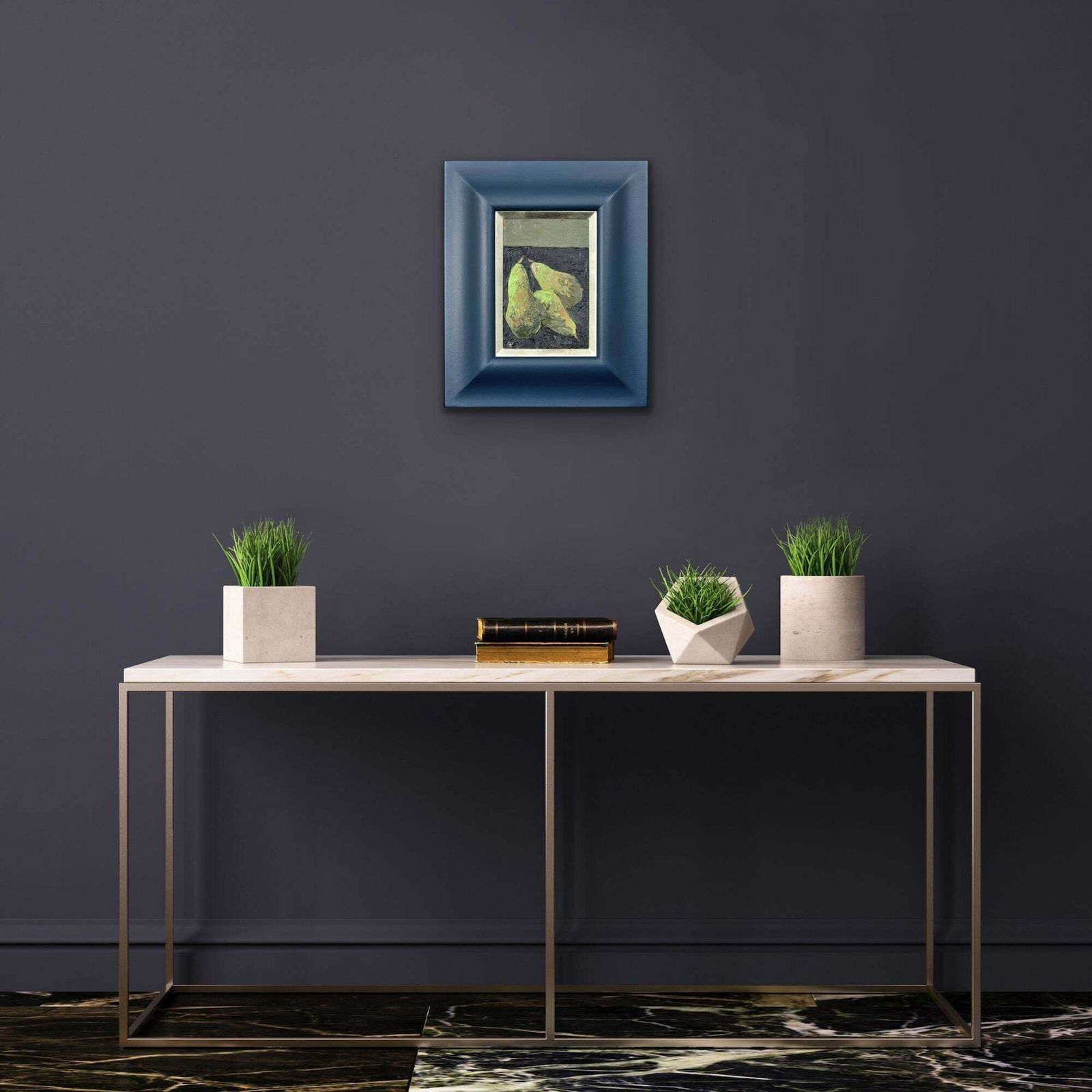 Gwilym Prichard 1931 To 2015 Welsh. Three Pears. Still Life Fruit Impasto. Oil On Canvas Board. Framed. photo buy