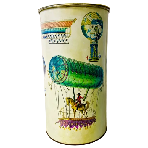 Vintage Xxl Piero Fornasetti Balloon Festival Bewaarblik / Prullenbak Ca. Jaren 1960, Made In Italy