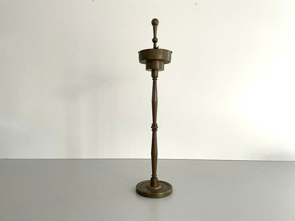 50s Italian Full Brass Industrial Floor Ashtray photo for sale