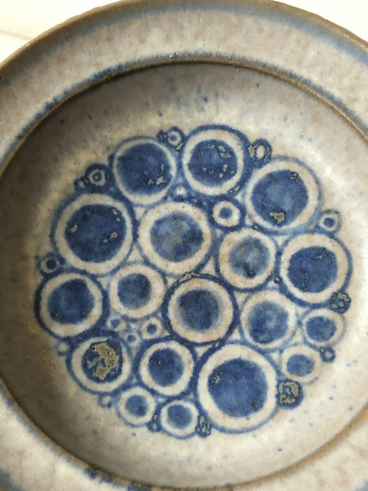 Danish Design Ceramic Art Pieces In Beautiful Blue Colors And Pattern From Michael Andersen And Marianne Starck, Bornholm. photo 217.0