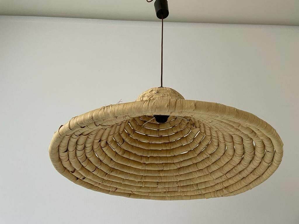 Unusual Large Pendant Lamp, Made Of Natural Plant Material, 1960s, Germany photo vinterior