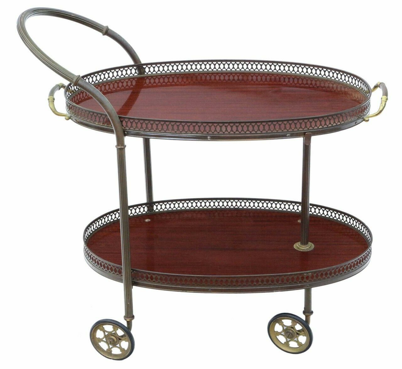 Art Deco Mahogany Drinks Trolley And Cake Serving Table Of Antique Quality