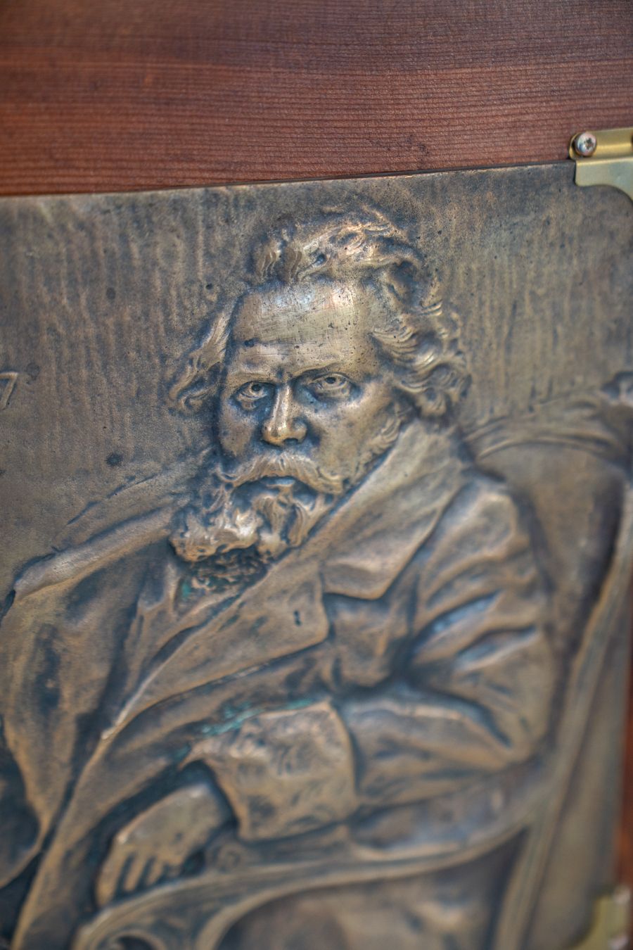 photo furniture Bronze Cast In Bas Relief, Depicting Giosuè Carducci 1835