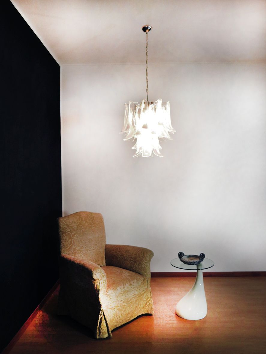 Italian Vintage Murano Chandelier   26 Glass Petals photo vintage