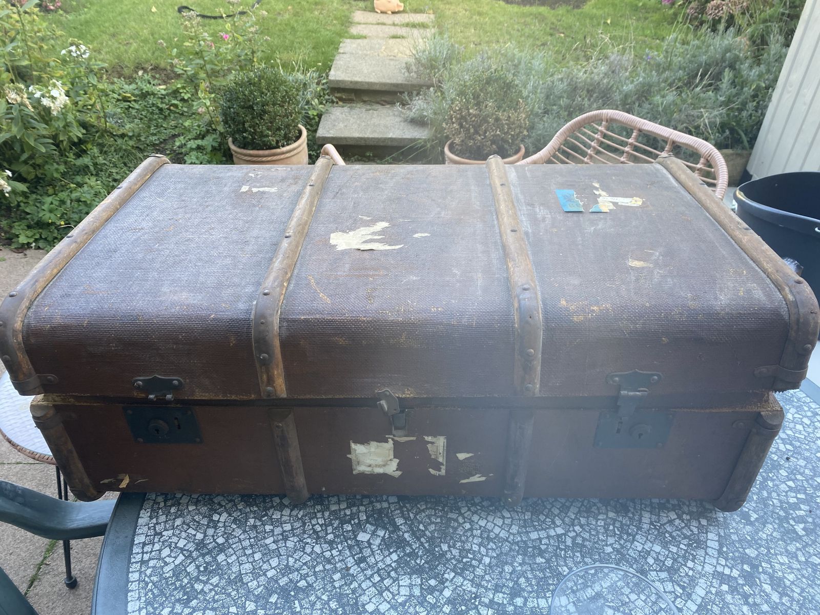 Original Vintage  Travel Leather Suitcases