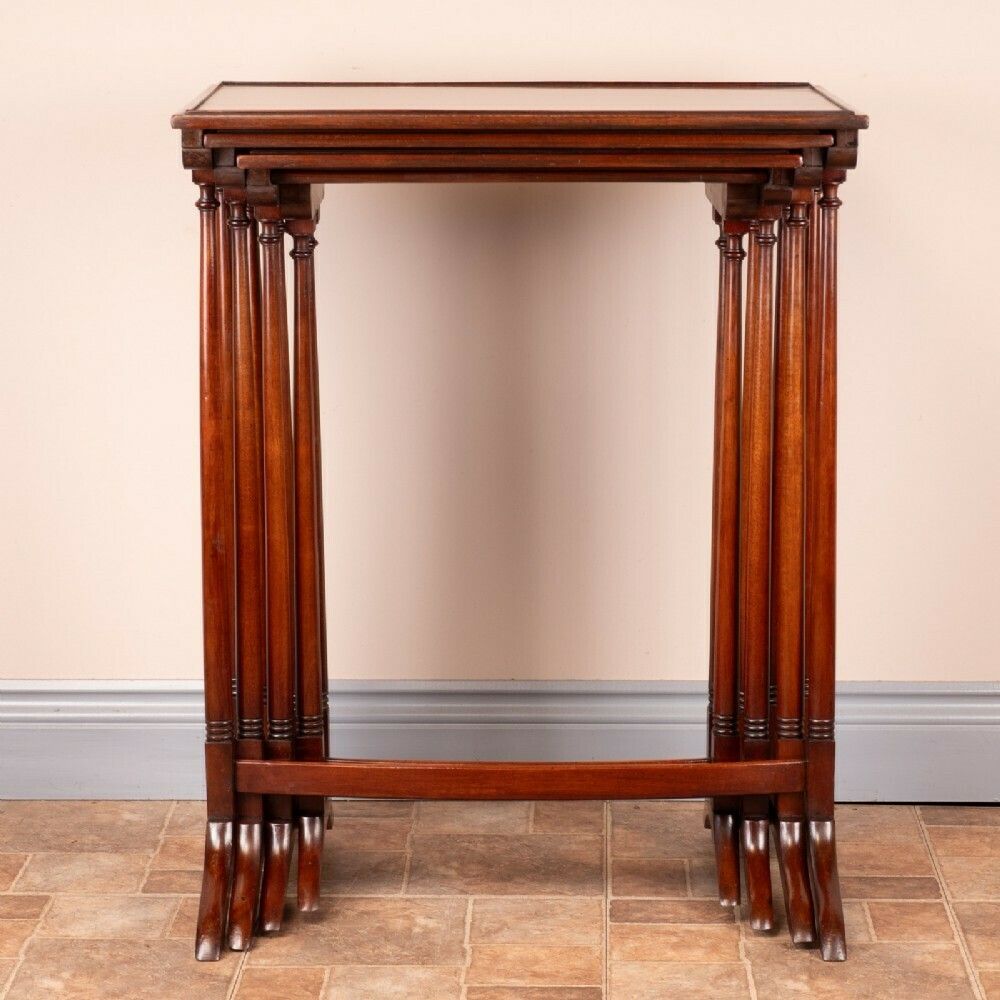 photo for sale Good Quality Mahogany Quartetto Nest Of Tables