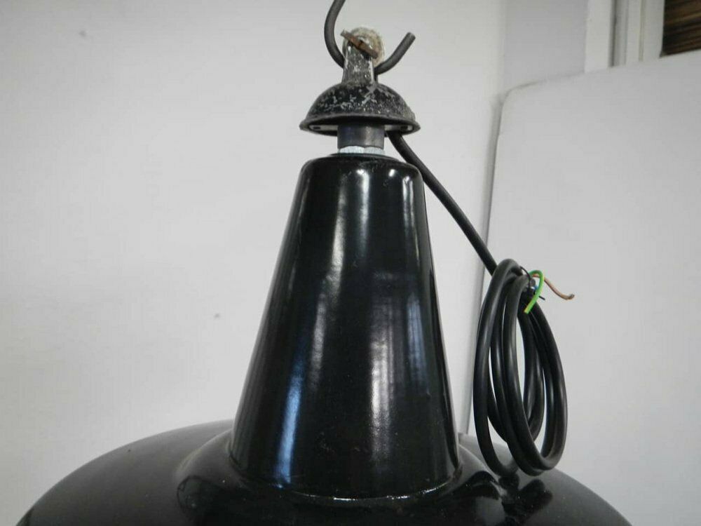 D40 Ceiling Lamp In Black Metal, 1950s photo Lighting