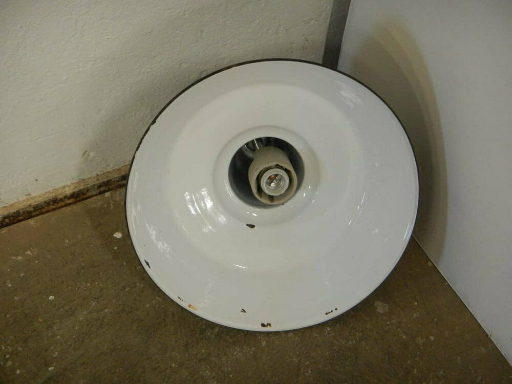 D40 Ceiling Lamp In Black Metal, 1950s photo vintage