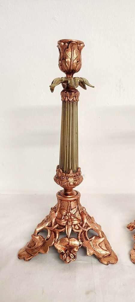 Metal Candle Holders, France, 1970s, Set Of 2 photo furniture