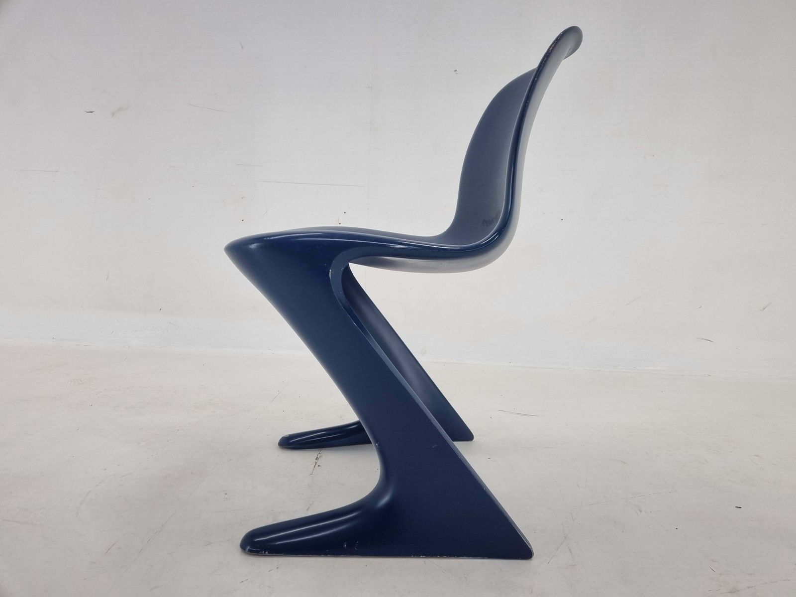 Midcentury Blue Kangaroo Chair Designed By Ernst Moeckl, Germany, 1960s photo Furniture