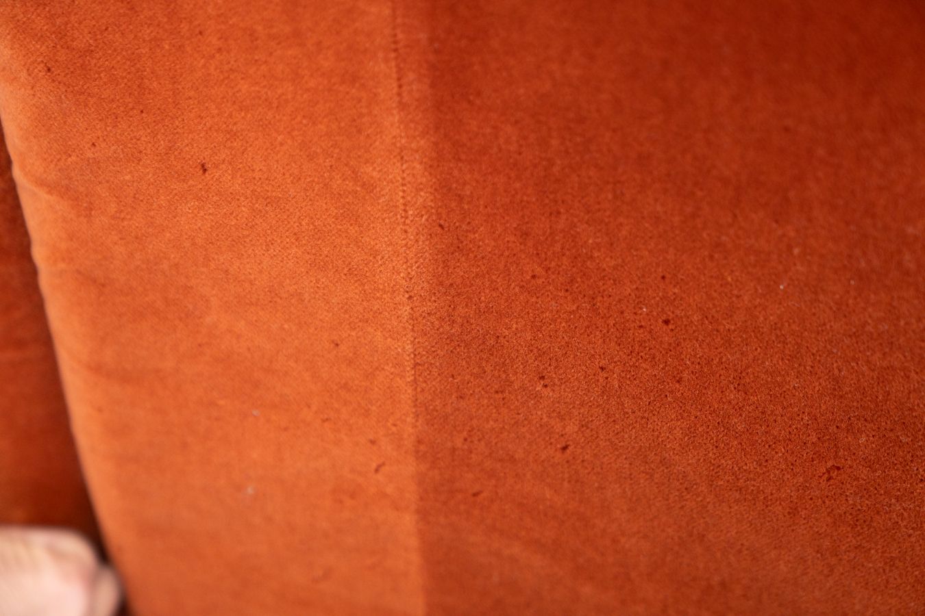 photo vintage Orange Chenille Sofas, Two And Three Seater, Set Of 2, 1970s