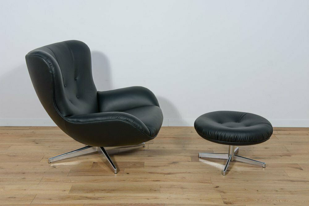 Mid Century Ml 214 Lounge Chair With Ottoman By Illum Wikkelsø For Mikael Laursen, 1960s, Set Of 2 photo buy